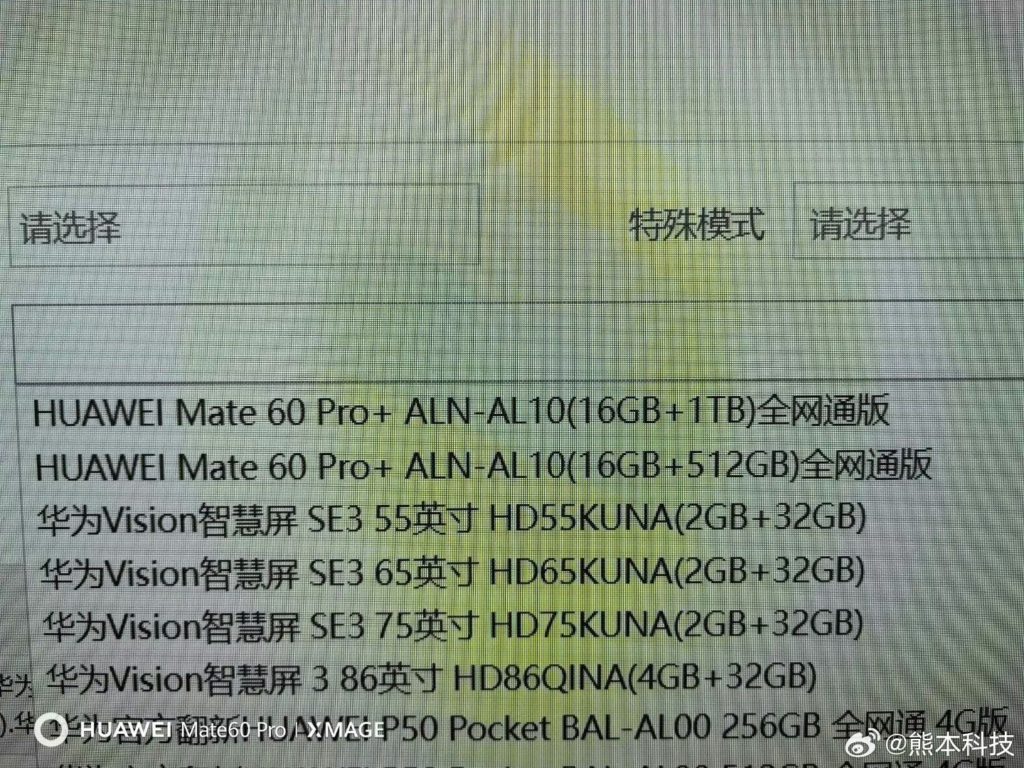 Huawei Mate 60 Pro+ variants