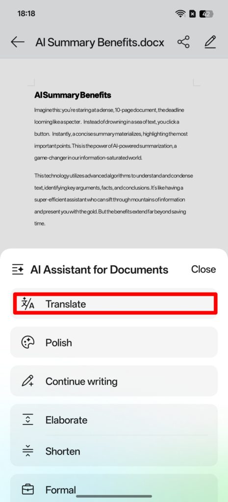 OPPO ColorOS 15 AI Translation -1