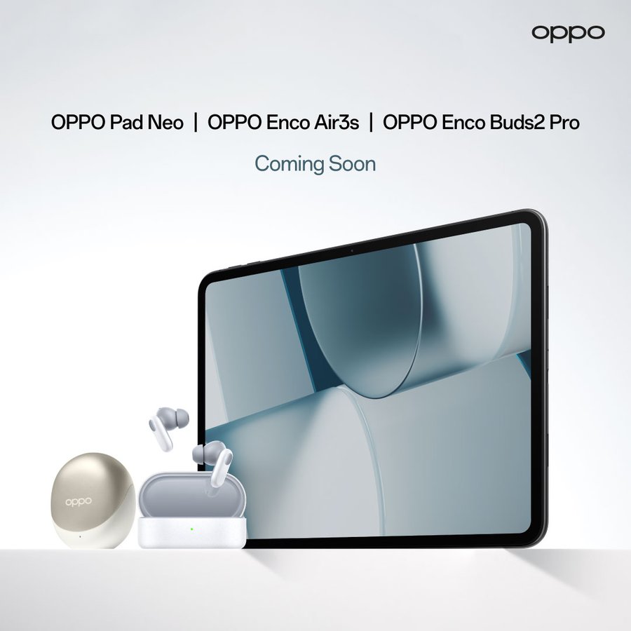Oppo Pad Neo, Enco Buds Air 3s. Enco Buds 2 launch on January 11 in Malaysia