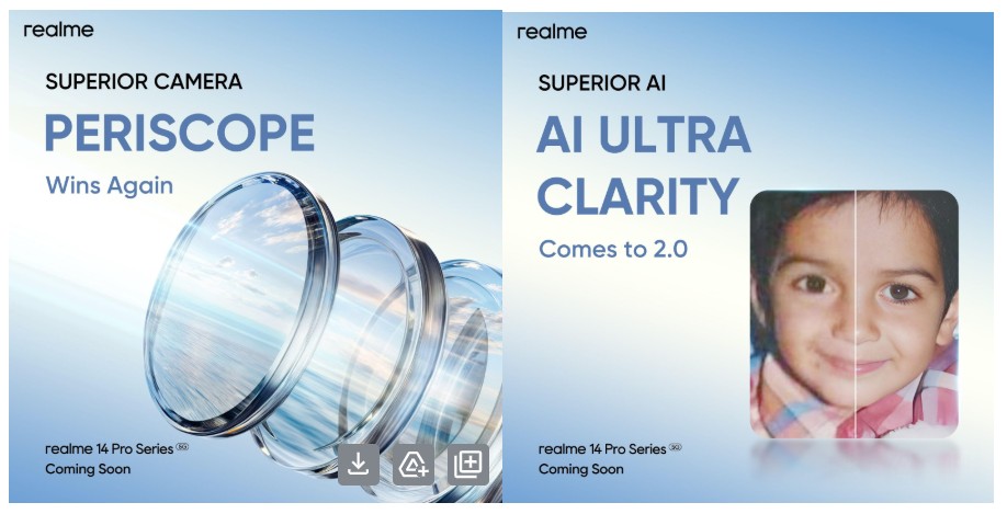 Realme 14 Pro series persicope camera