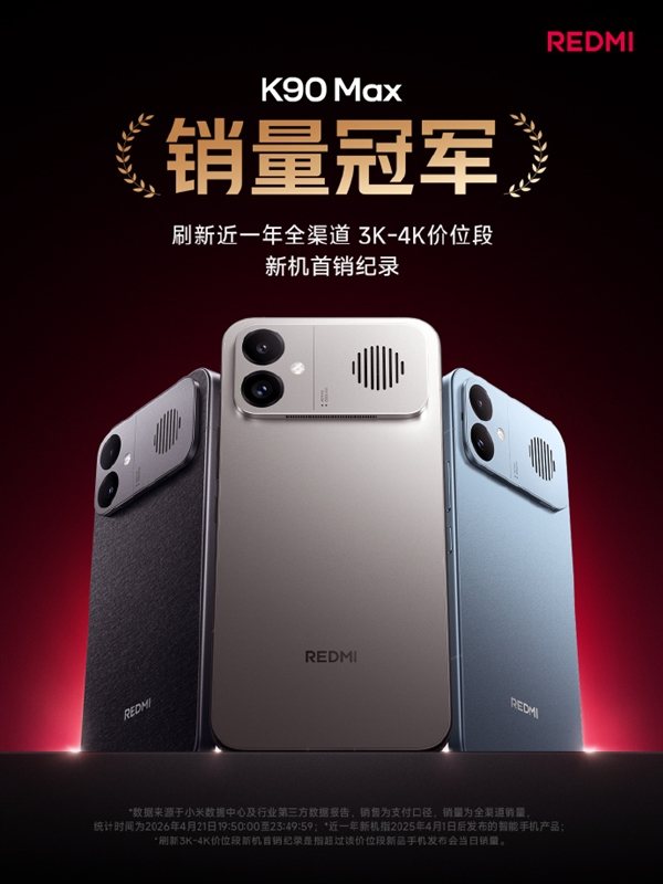 Redmi K90 Max's first sales report