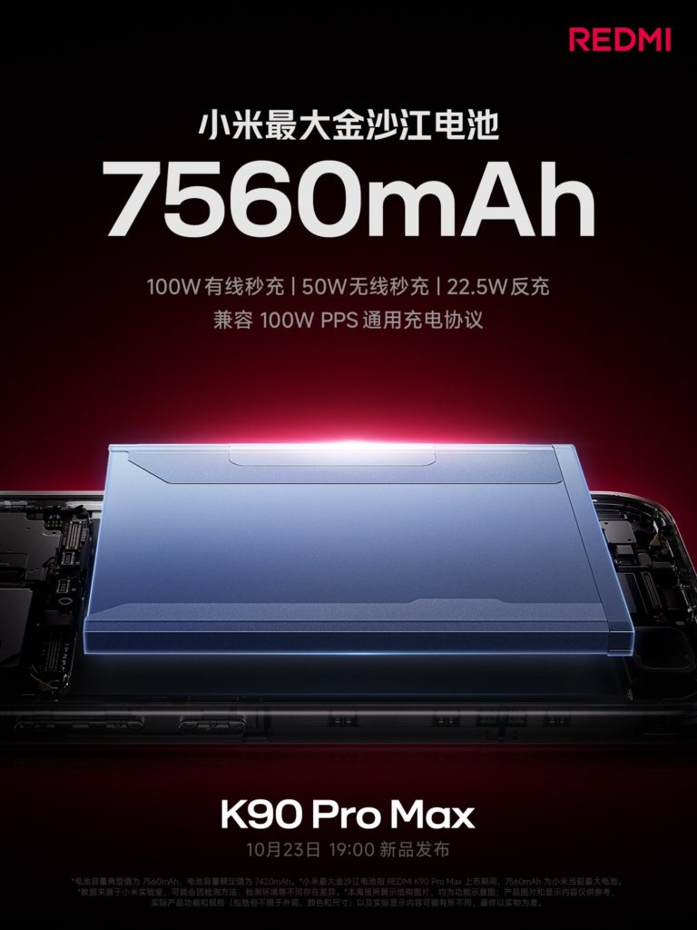 Redmi K90 Pro Max battery