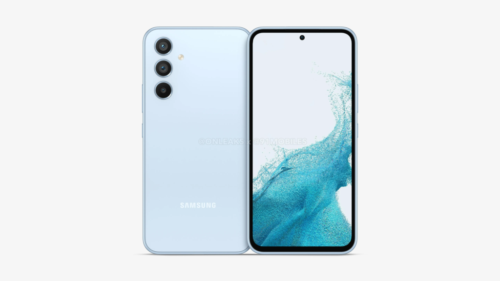 Samsung Galaxy A54 5G CAD renders by 91mobiles, OnLeaks