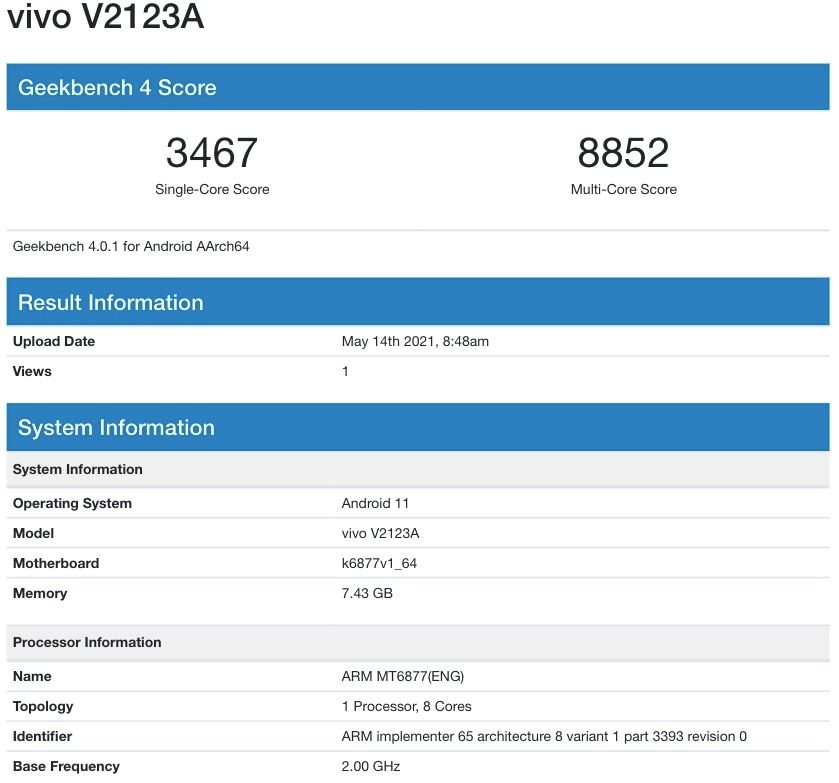 Vivo-V2123A-Geekbench