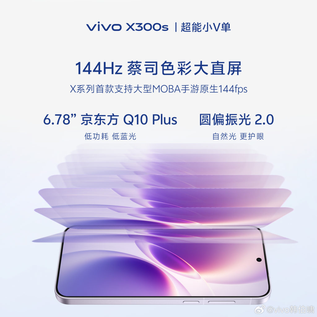 Vivo X300s key features
