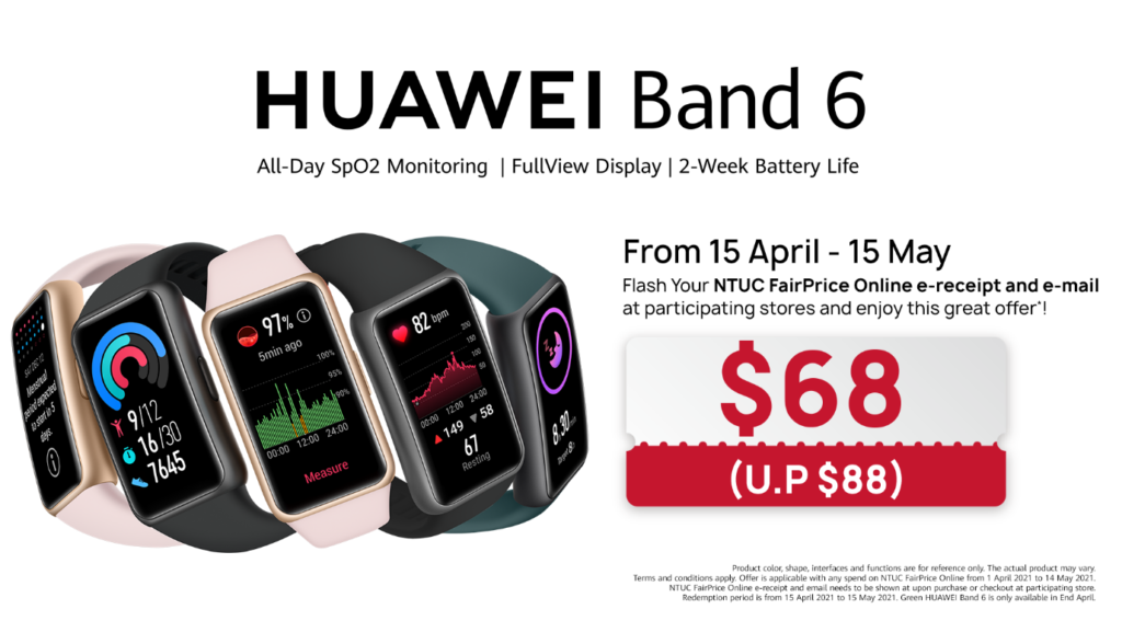 Huawei Band 6 Singapore Pricing